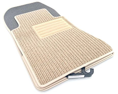 Fußmatten A124 Original Qualität Rips Autoteppich 4-teilig Beige