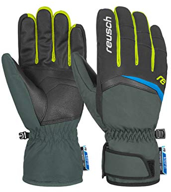 Reusch Balin R-TEX XT Manique Mixte, Granite foncé/Jaune, 8