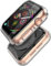 [2-Pack] Piuellia Transparent Case for Apple Watch Series 6 SE Series 5 Series 4 Screen Protector 44mm, iWatch Overall Protective Case TPU HD Clear Ultra-Thin Cover