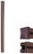 Mendler WPC-Pfosten Sarthe-WPC-Zaun, Pfeiler Pfahl, Stecksystem 1,88m - braun
