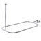 PrettyHome Duschvorhangstange, quadratisch, robust, rostfrei, oval, 148,1 x 61 cm, für freistehende Wannen, Chrom