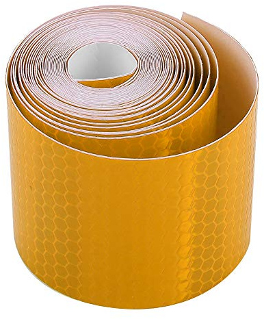 Alomejor Autocollant de Ruban réfléchissant de sécurité, 5 cm x, Rouleau de Ruban réfléchissant adhésif de sécurité Haute visibilité pour véhicules Voitures remorques vélos