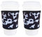 Thermobecher aus Neopren, 4 mm dick, wiederverwendbar, für heißen Kaffee und Tee von Starbucks Coffee, McDonalds, Dunkin Donuts, mehr (Kuhdruck)