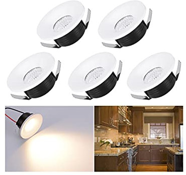 Midore Mini LED Einbaustrahler 3W 5 Stück 230V Deckeneinbaustrahler mit Transformator Klein COB Downlights deckenspots für Schrank/Küche/Wohnzimmer