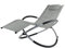 Kingpower Garten Liegestuhl Schaukelliege Campingliege Strandliege Sonnenliege Gartenstuhl Klappstuhl Liege Klappbar Faltbar Relaxliege Stahl Farbauswahl, Farbe:Grau