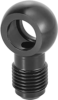 X AUTOHAUX 1 Stück Dia.12mm Kraftstoff Banjo Fitting auf 6AN männlich Flare Adapter Kraftstoffleitung Adapter Stecker für Auto schwarz 9/16-18 Thread