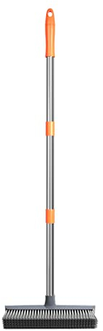 Schiebebesen, Innen-Außen-Boden-Scheuerbürste, Steife Borsten, Verstellbarer Langer Stiel, Zum Reinigen Von Badezimmer, Küche, Terrasse, Keramikfliesen, Schwimmbad