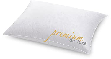 Hanskruchen® Premium de Luxe Daunenkissen 50x75 cm - Made in Germany Daunen Kopfkissen aus 100% Baumwolle - 3 Kammer Daunenkissen für Allergiker [1er Pack]