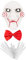 Edozos Adult Halloween Scary Jigsaw Mask + Red Bow Tie + White Gloves - Horror Movie Saw Puppet Billy Fancy Dress Costume Accessory Kit