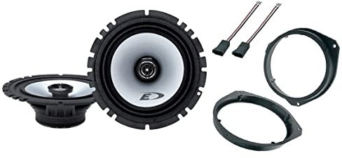 Kit 2 Casse Coassiali ALPINE SXE-1725 compatibili con Fiat Grande Punto + 2 Supporti Anteriori + 2 Connettori