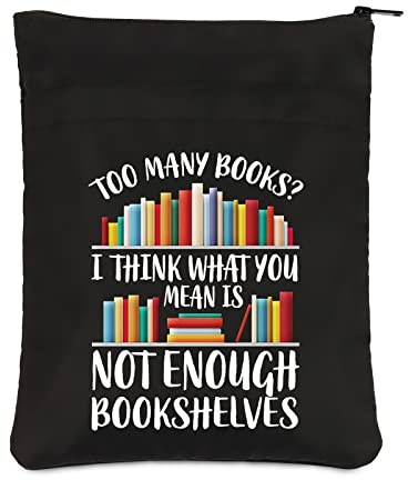book PLITI Bookworm Sleeve Lover Bag Book Club Gift Literary Theme Protector Bookish Enough Bookshelves BSblU