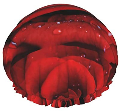 Rose Fleur Réutilisable Imperméable Lavable Réglable Convient Aux Femmes Toutes Les Longueurs De Cheveux Bonnet De Douche