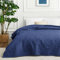Love's cabin Tagesdecke 240x260 Navy Blau, Ultra Weiche Bett Quilt Leichte Mikrofaser Tagesdecken Bettüberwurf 240x260, Moderne Bedspread mit Münzmuster für alle Jahreszeiten (ohne Kissenbezug)