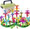 TEMI Kleinkind Spielzeug Geburtstagsgeschenke für 3 4 5 6 7 Jahre alte Mädchen Jungen, 91 PCS Blumen Garten Gebäude Spielzeug STEM Bildungsaktivität Blumenstrauß Deko für Kinder Alter 3-6