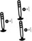Didiseaon Windline 3pcs Fastener Marine Bracket Clip Adjustable Ladder Ocean Boat Rubber Stowing Bracket Marine Accessories Accessories Ladder Frame Boat Accessory Bracket Ladder Stand Holder