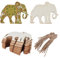 GORGECRAFT 20Stk Holz-Weihnachtsanhänger Elefanten-Holzausschnitt-Anhänger 7.9x10cm Unlackierte Holz-Hängescheiben Ornament-Sets Mit Lochseilen Zum Basteln Weihnachten Geburtstag Party Dekoration