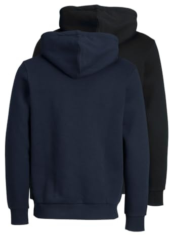 JACK & JONES Hoodie Herren Regular Fit JJEADRIAN Plus Size Kapuzenpullover | Pullover Sweater Print Schwarz Grau Grün Braun Beige Blau S M L XL XXL 3XL 4XL 5XL 6XL 7XL 8XL
