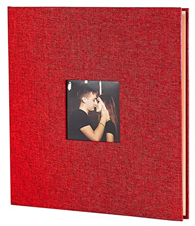 Fotoalbum DIY. Fotoalbum Handgemalte Fotoalbum Familie Gedenkwürdige Reise Tagebuch Memory Album Geschenk 266x280mm Fotoalbum Fotobuch (Color : Red)