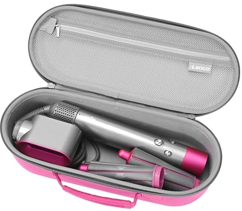 RLSOCO Travel Case for Dyson Airwrap, Storage Bag for Airwrap (Pink)