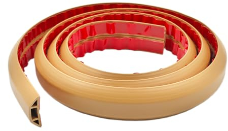 Flexibler Fussboden Kabelkanal Selbstklebend | 1.5 Meters | PVC Boden Kabelschutz | Kabelbrücke | Kabelabdeckung | Kabelschacht | Kabel Verstecken | für alle Netzkabel in Haushalt,Büro,Schule,Lager