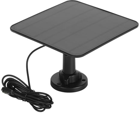 Panneau Solaire pour Caméra de sécurité, Chargeur Solaire Portable 12 W 6 V avec étanchéité IP65, pour Pro 3 Pro 4 Pro 5S Ultra Ultra 2 Go 2 (BLACK)