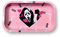 Pink Rolling Ash Tray 11 x 7 - Anime Decorative Premium Metal Serving Tray - Artistic Multipurpose for Home (Callme)