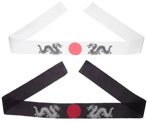 GANAZONO 2 Stück Japanisches Haarband Kopftuch Stirnband Für Männer Bandanas Japanische Deko-Stirnbänder Kopfbänder Während Stirnband Karate-Trainings-Stirnband -Stirnband