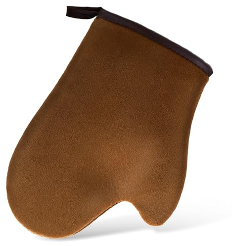 Molain Self Tanning Mitt, Self-Tanners Mitts Glove, 1 PC Brown | Beauty Lotion Foam Bronze Remover Applicator, Face Back Arm Wrist Brush, Sand Gel Cream Spray Tanners