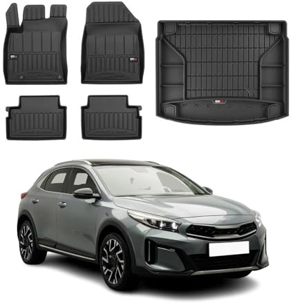 OMAC Fußmatten Kofferraumwanne für Kia XCeed 2019-2026 Gummi 5tlg Schwarz
