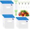 15 Pièces Sacs Sous Vide Alimentaire Réutilisables Congelation Stockage 3 Tailles Avec 1 Pompe À Main, 5 Clips D'étanchéité et 4 Clips Sous Vide Pour Le Stockage Des Aliments et La Cuisson