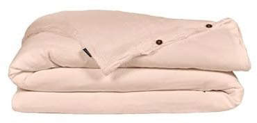 Belhome Housse de Couette en Gaze de Coton 240 x 260 cm - Gaia - Rose Clair