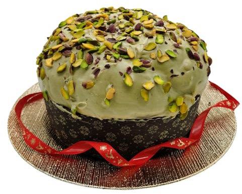 RACILIA Panettone Artigianale al Pistacchio con EXTRA Farcitura 500g | Con Crema al Pistacchio e Glassa Croccante | Lievitazione Lenta 36h con Lievito Madre e Ingredienti Naturali | 1,5kg