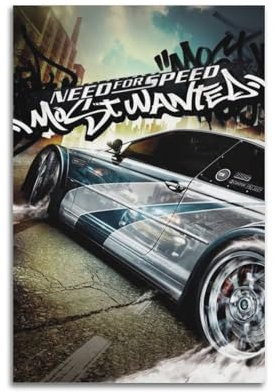 YDJKTRJKJK Videospiel-Poster, Need for Speed, Most Wanted, dekoratives Gemälde, Leinwand, Wandposter und Kunstdruck, moderne Familienschlafzimmer-Dekoration, Poster, 20 x 30 cm