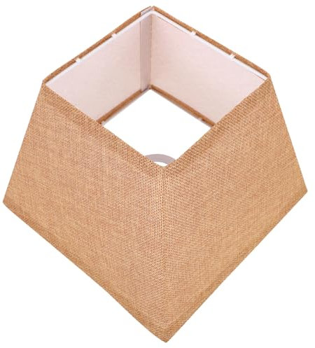 BAZEITFLOW trapezförmiger Lampenschirm Weiß plissierter Lampenschirm pendelleuchte lichtschutz wandleuchte tischdeko Schreibtischlampenschirme Schreibtischlampenabdeckung Stoff Coffee