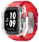 IENYU Estuche de modificación de reloj transparente de lujo, para Apple Watch de 44 mm, 45 mm, kit de modificación de bricolaje + correa de goma, para Apple Watch Band 45/44 mm SE 8 7 6 5 4 SE, For