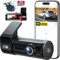 AQV 4K WiFi Dashcam Cámara Coche, Cámara de Coche Delantera y Trasera con Tarjeta SD de 64GB Camara Coche,Grabación en Bucle,G-Sensor,App,WDR,Visión Nocturna,Gran Angular 170°,Monitor de Aparcamiento