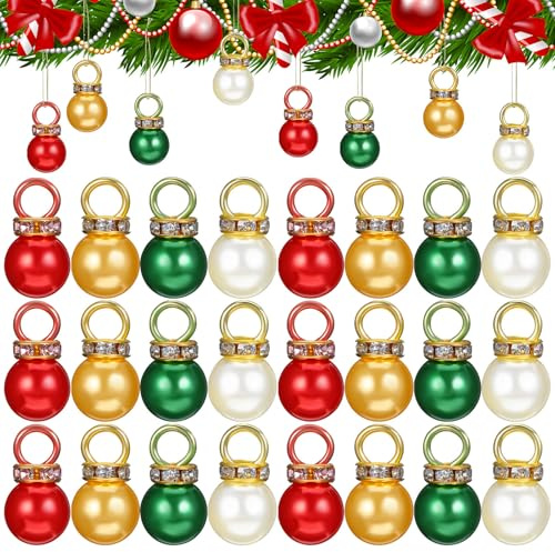 iplusmile 200 Stück Mini-weihnachtsschmuck Weihnachtskugeln: Miniatur Weihnachtskugel-Ornamente Zum Aufhängen – Hängende Kugeln Für Weihnachtsbaum, Festliche Deko, Basteln Und Party