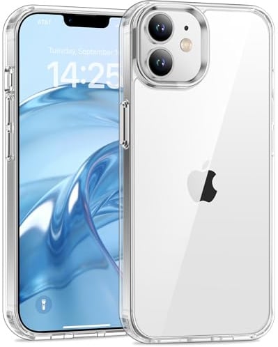 USLAI Case for iPhone 12 Mini, Clear | Anti-Yellowing, Scratch Resistant Hard Back, Shockproof & Military‑Grade Drop Protection