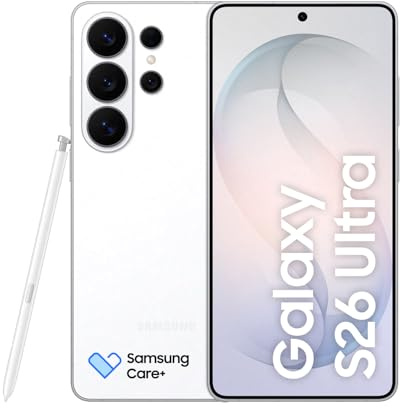 Samsung [Version importée] Galaxy S26 Ultra 5G, 512 Go, 12 Go de RAM, Quadruple caméra, Grand écran de 6,9 – Blanc – Vous Obtenez Le Double de la mémoire (512 Go) pour Le même Prix de 256 Go