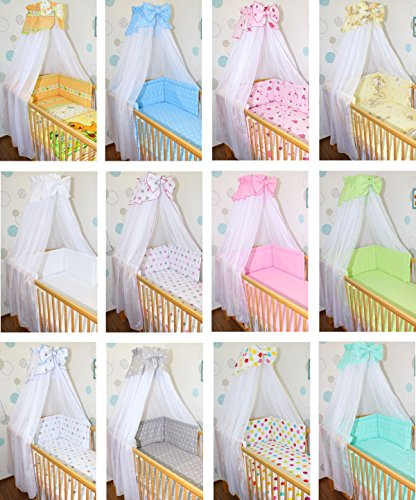 Himmel Vollstoff mit Himmelstange für Baby Kinder Bett Baumwolle Vollstoffhimmel D18