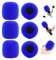 Microphone Cover, MeetRade 6 Pack Microphone Windscreen Foam Cover Mic Cover Audio Protector (Blue)