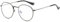 MIGOO Damen lichtundurchlässige brille retro runde metallrahmen runde brillen-raum-objektiv gun anti-blaues licht einheitsgröße
