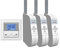 WIR elektronik, eWickler Standard 3 Fenster Funk-Set, eW930-F-M, 3x elektrischer Gurtwickler + 1x Funkuhr eU140, für 15mm Gurtband, Aufputz, bis 45Kg, Fahrtzeiten einstellbar, inkl. Netzstecker