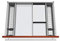 Blum Orga-Line Besteckeinsatz Facheinteilungs-Set KB 601-699mm, NL 500mm, grau