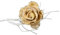 10cm Clip on Rose Flower Christmas Tree Decoration - Champagne Gold