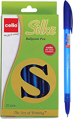 Bic Cello Slike - Bolígrafo de punta media (20 unidades), color azul Pack de 20