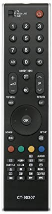 VINABTY CT-90307 Fernbedienung für Toshiba TV 19AV505D 19AV505DG 19AV506DG 26AV505D 26AV505DG 32AV504DG 32CV504DG 32CV505D 32CV505DG 32XV555D 32XV556D 40XF355DG 42AV504D 42RV555D 42XV505D 47WLT66A