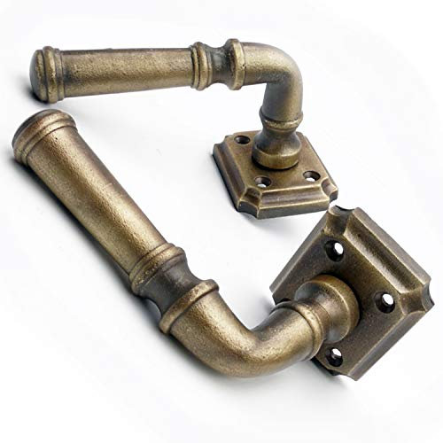 Jones & Grey Vintage Antique Style Period Style Antique Brass Door Levers Knobs Handles