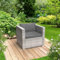 BRAST® XXL Gartenmöbel Lounge Set Alu | 4-12 Personen viele Modelle & Farben | inkl. extra Dicke Kissen | TÜV geprüft | Outdoor Loungemöbel Sitzgruppe Essgruppe Garnitur | Einzelsessel Grau