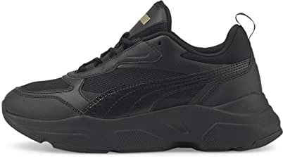 PUMA Damen Cassia Sneaker, Black Black Team Gold, 36 EU